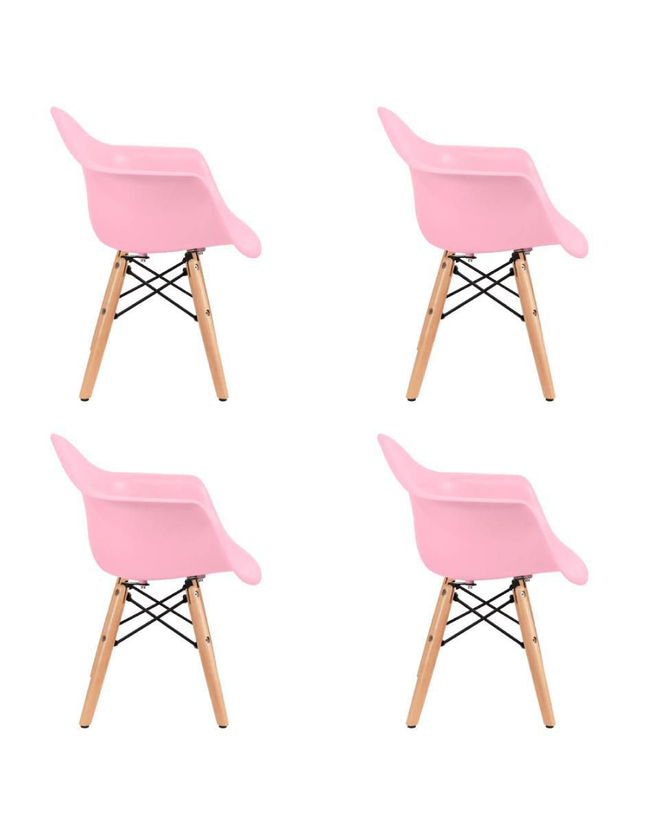 Set de silla infantil 4 piezas de madera 2