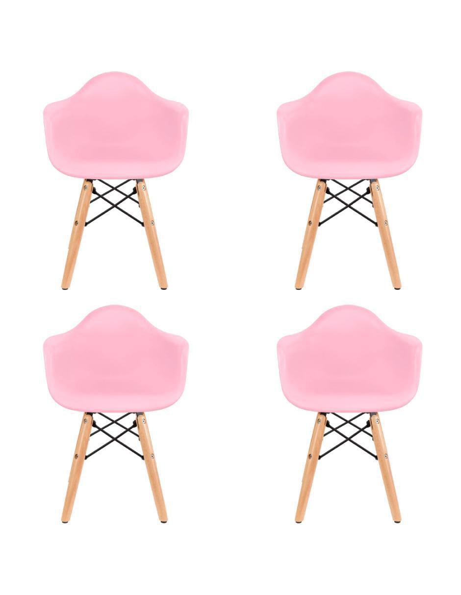 Set de silla infantil 4 piezas de madera 3
