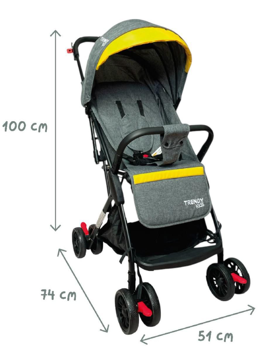 "carriola" ultracompacta de paseo trendy kids "de" acero inoxidable