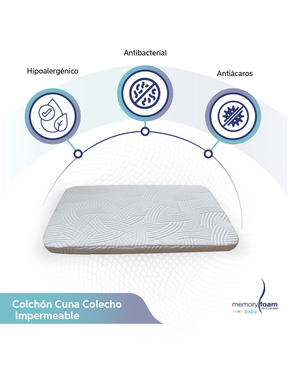Colchón para cuna Memory foam Baby confort medio 3