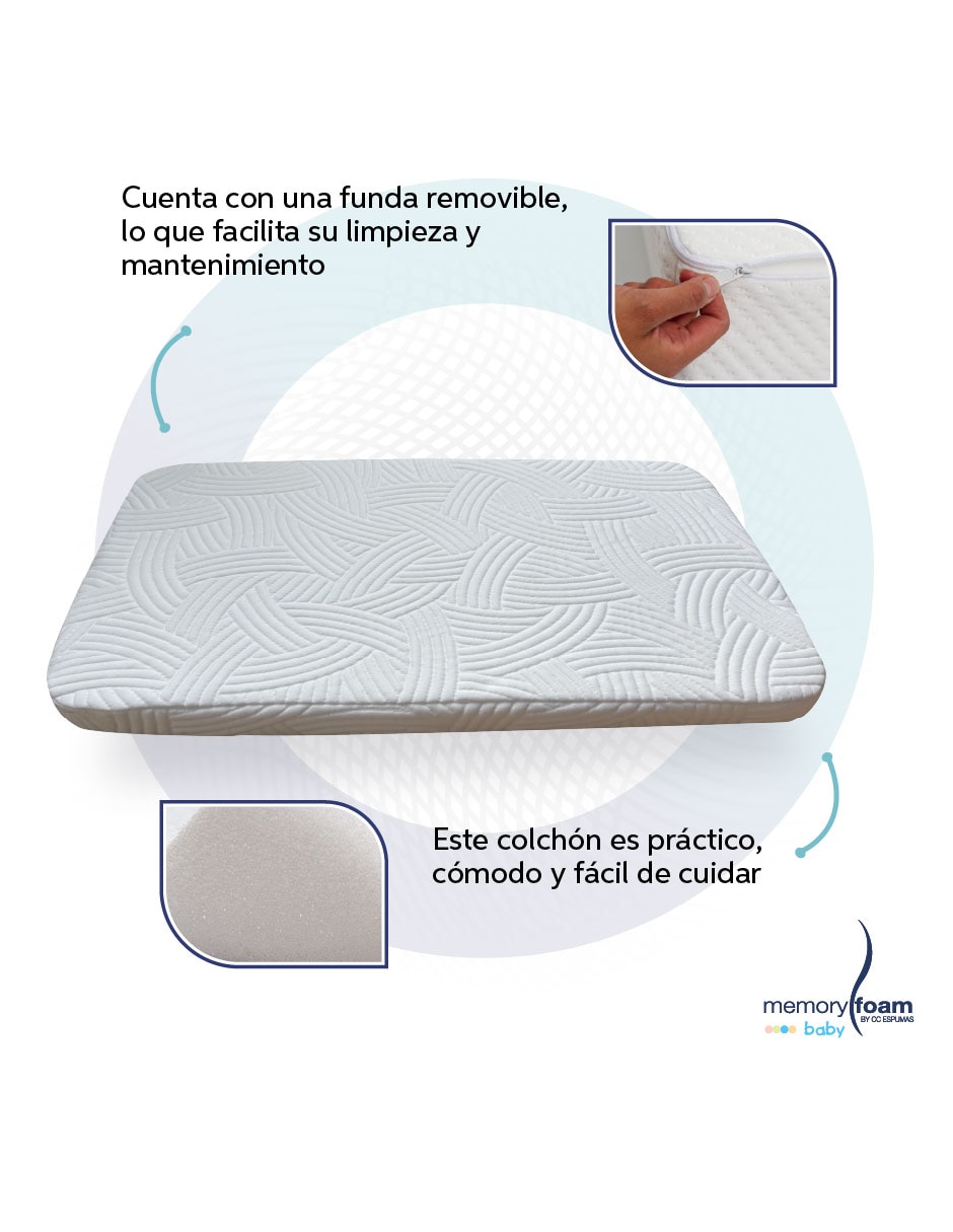 Colchón para cuna Memory foam Baby confort medio 5