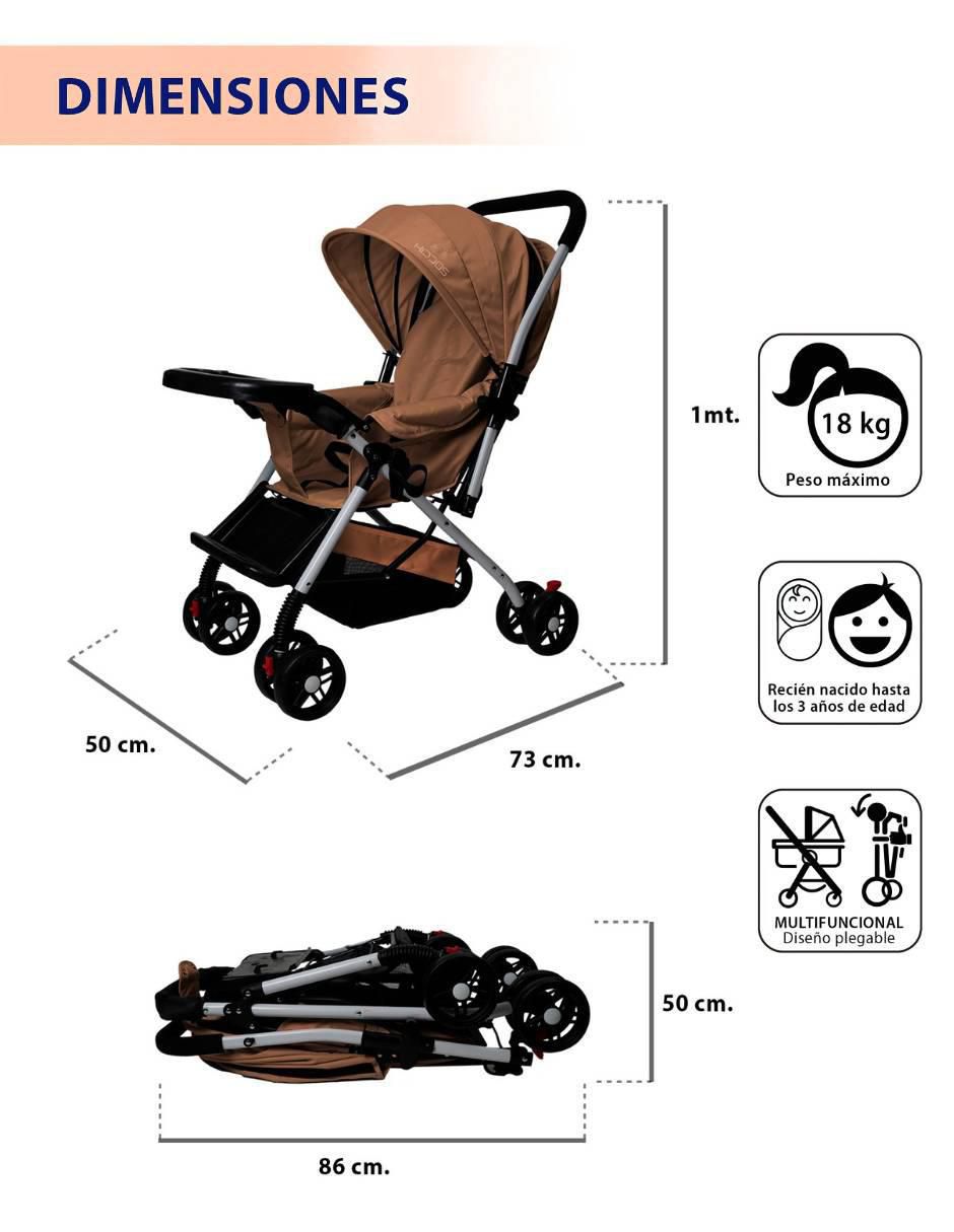 "carriola" reversible sin familia o colección kiddos "de" plástico y metal