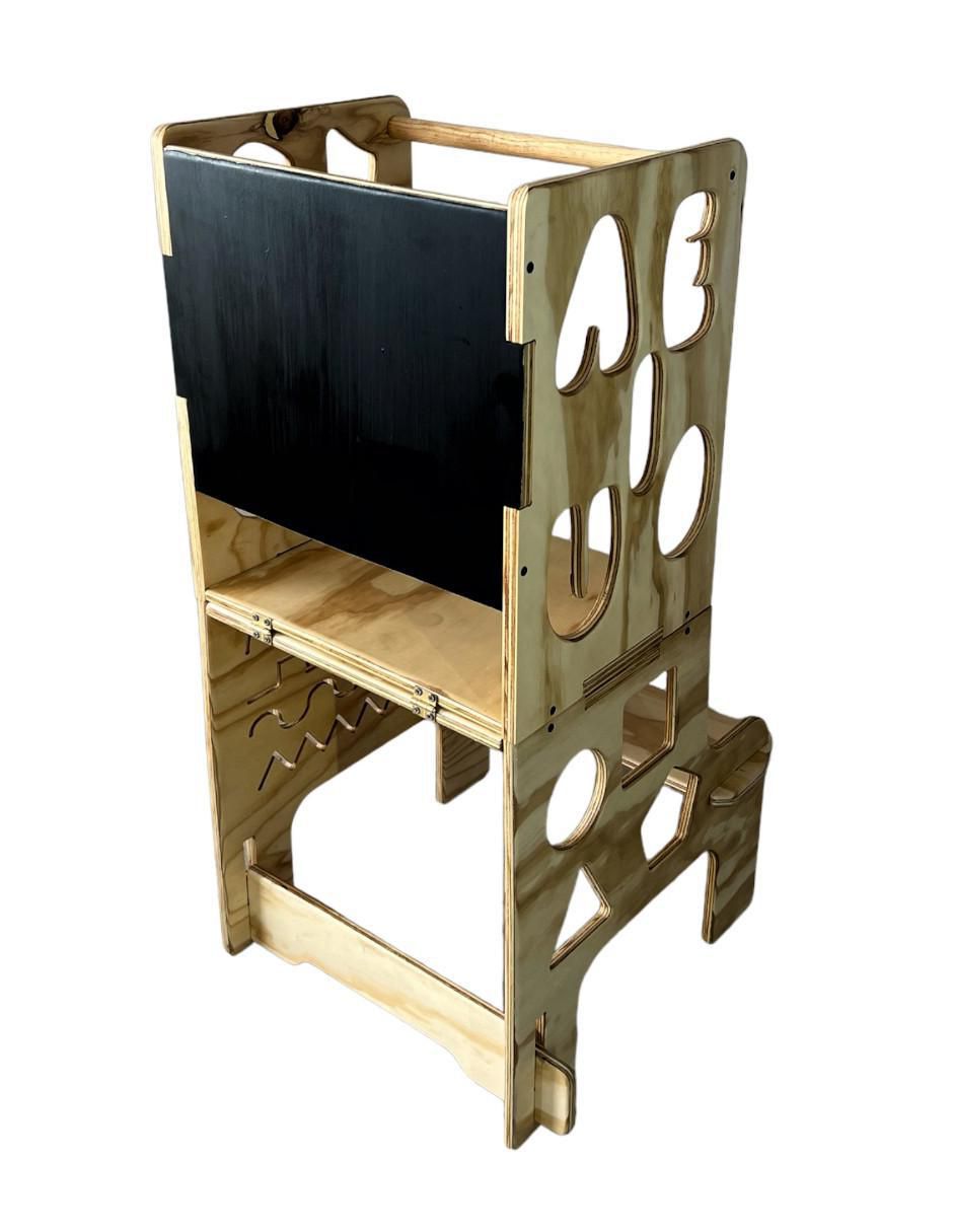 Torre de aprendizaje montessori de madera 2