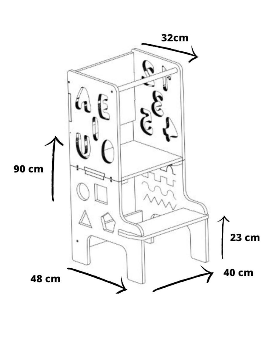 Torre de aprendizaje montessori de madera 8
