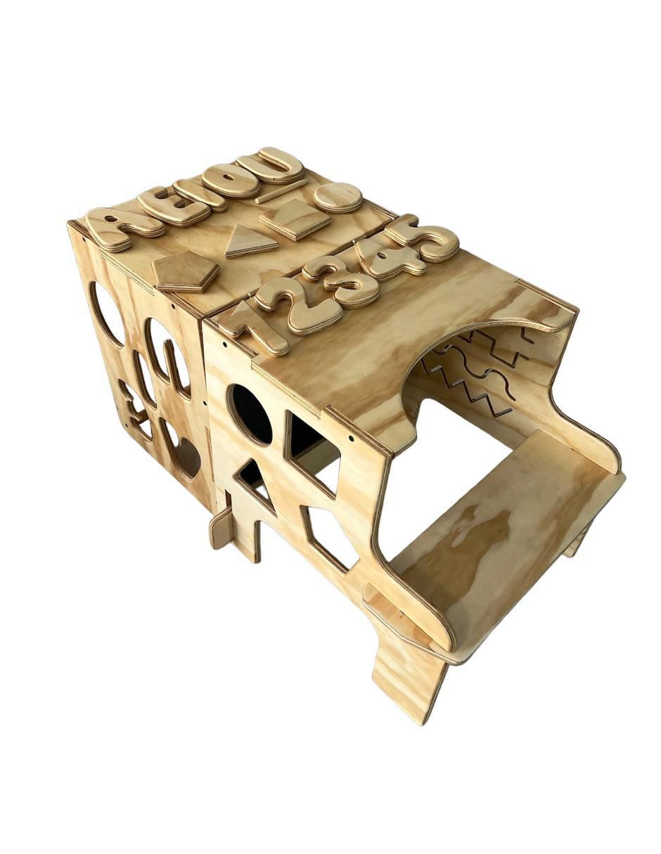 Torre de aprendizaje montessori de madera 4