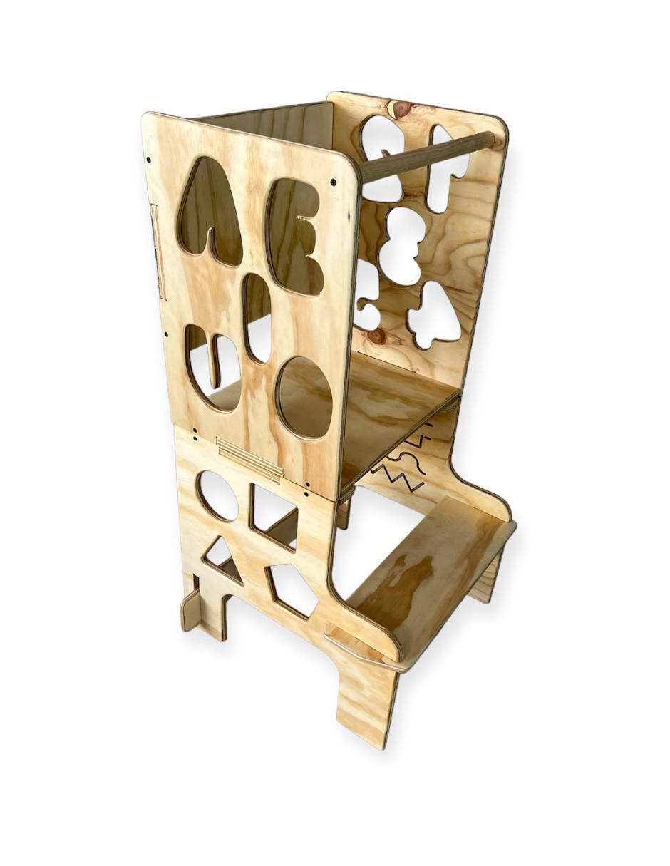 Torre de aprendizaje montessori de madera 6