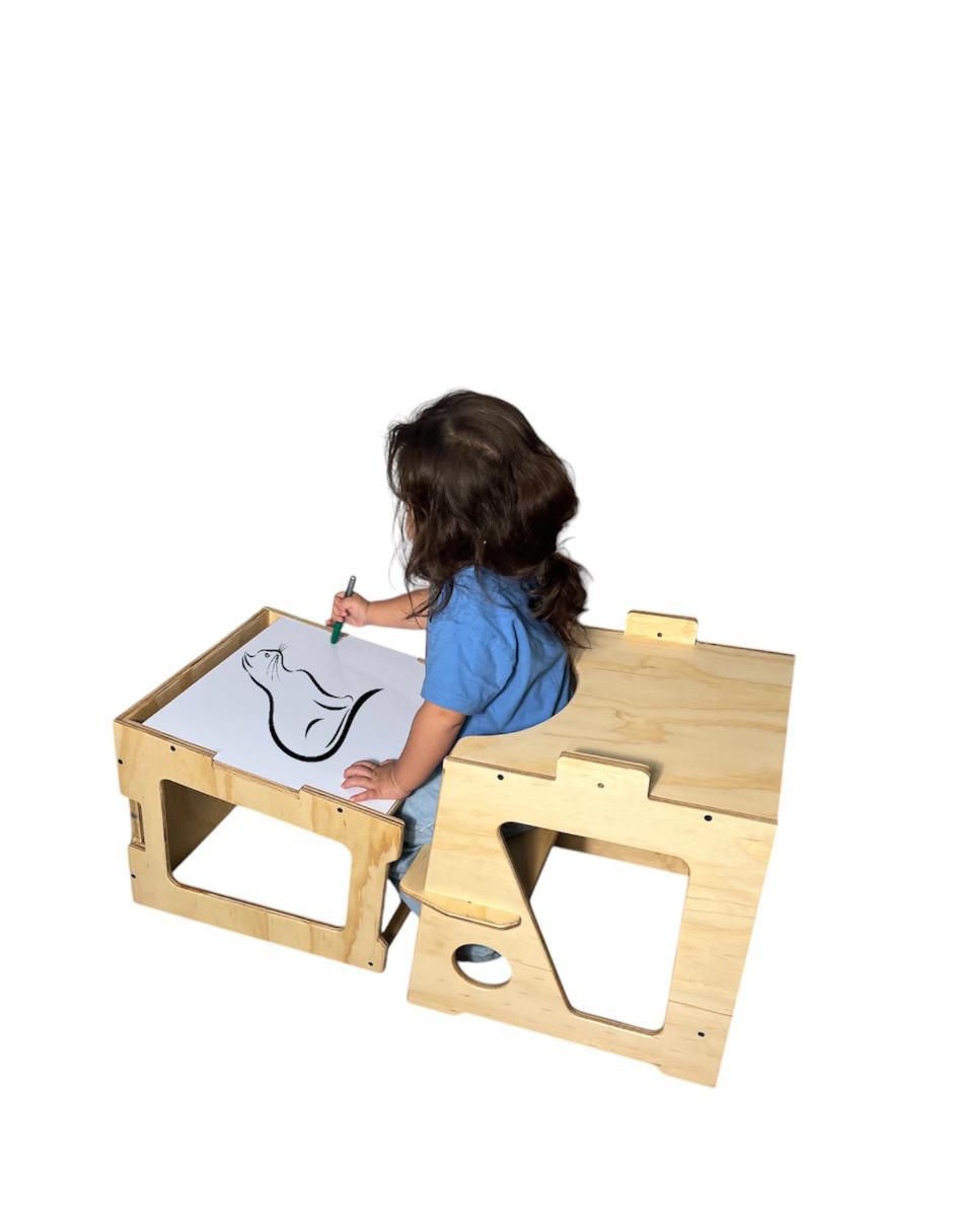 Torre de aprendizaje Montessori de madera 4
