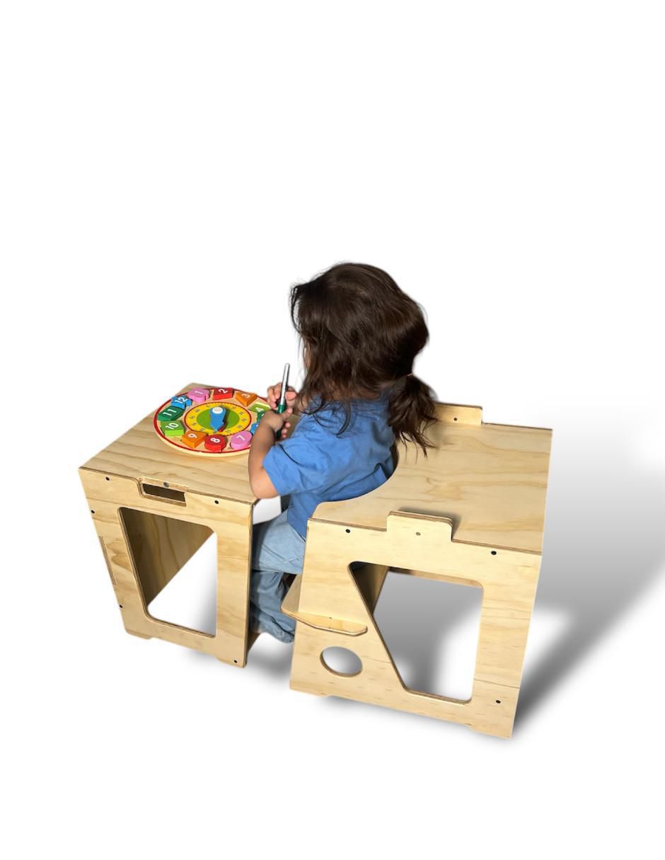 Torre de aprendizaje Montessori de madera 5