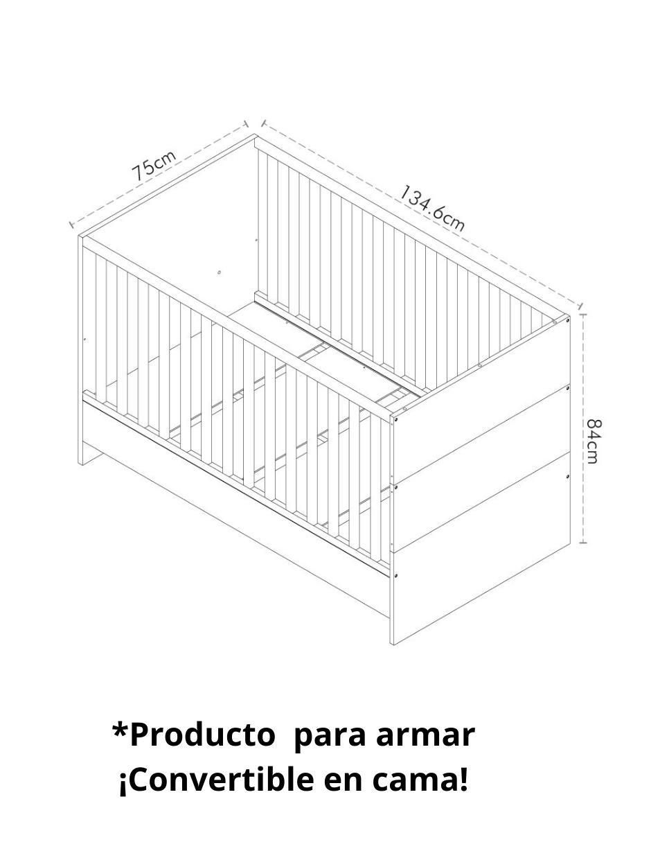 Cuna convertible a cama infantil Evolutiva Oso 10