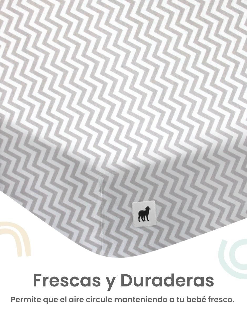 Set sábanas cajón de algodón 300 hilos Chevron 4