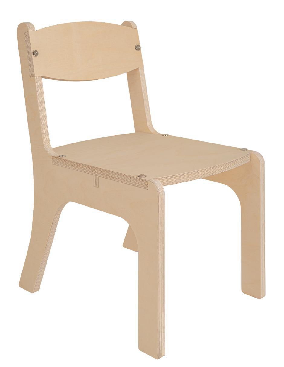 Silla infantil Triplay De Abedul Sin Barniz Estilo Montessori de madera