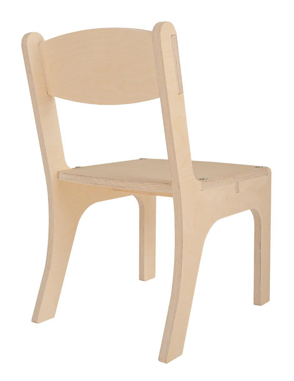 Silla infantil Triplay De Abedul Sin Barniz Estilo Montessori de madera 2