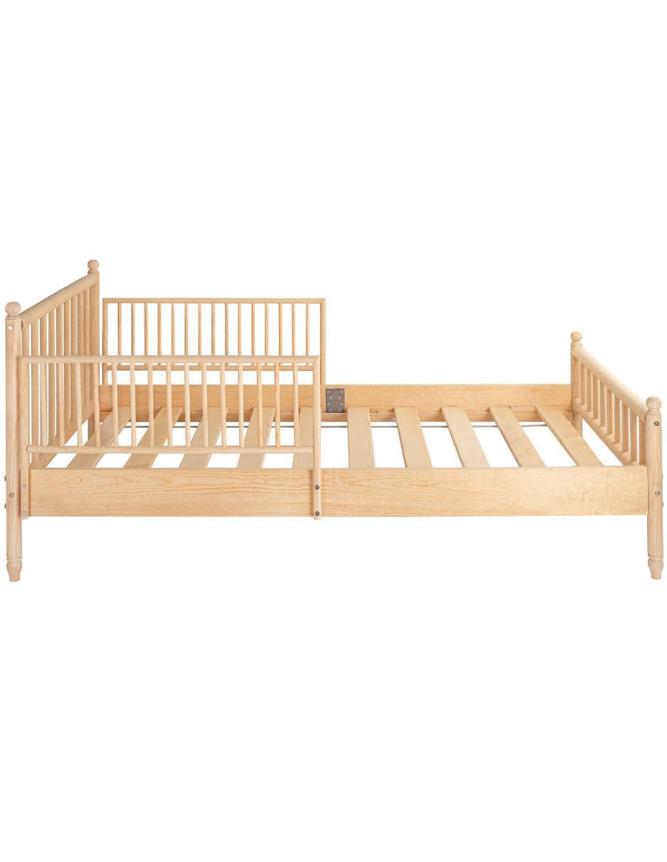Cama baja de madera pino individual 3