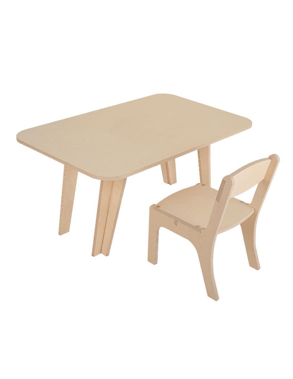 Mesa con silla armable Abedul