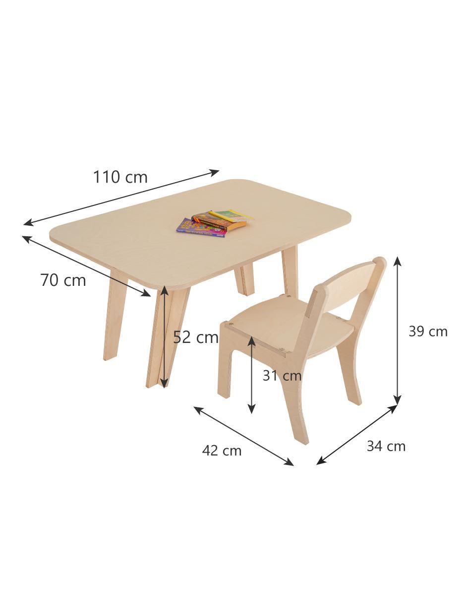 Mesa con silla armable Abedul 5