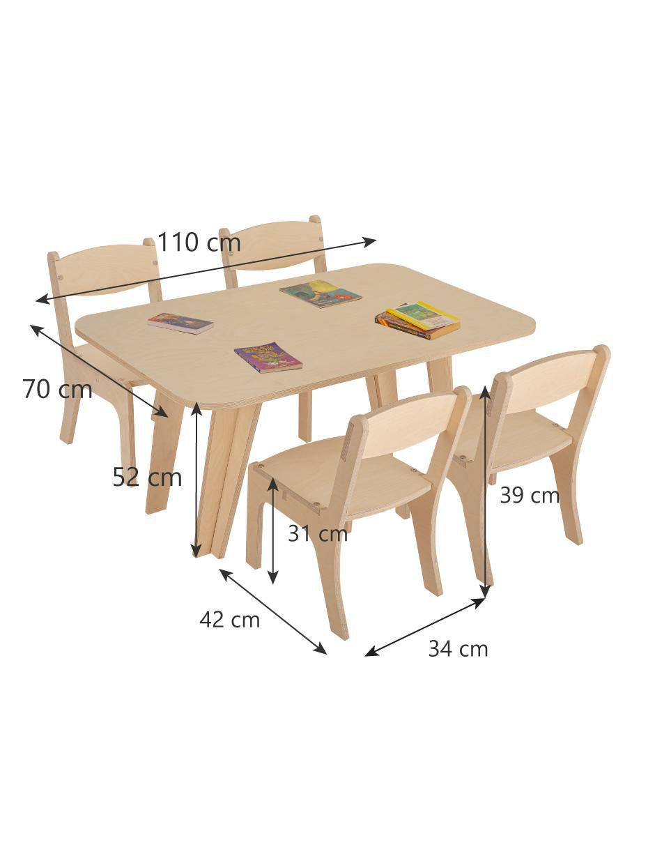 Mesa con silla armable Montessori 4