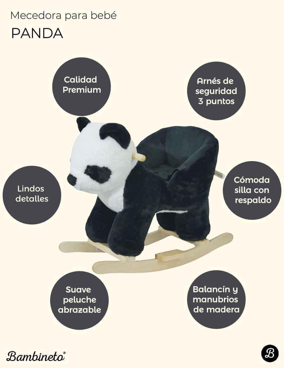 Mecedora animalito peluche bambineto de madera 7