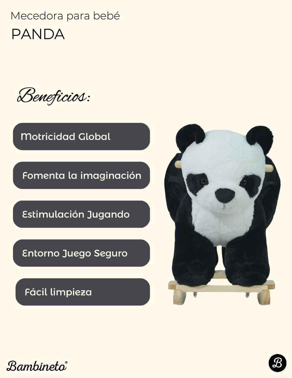 Mecedora animalito peluche bambineto de madera 8