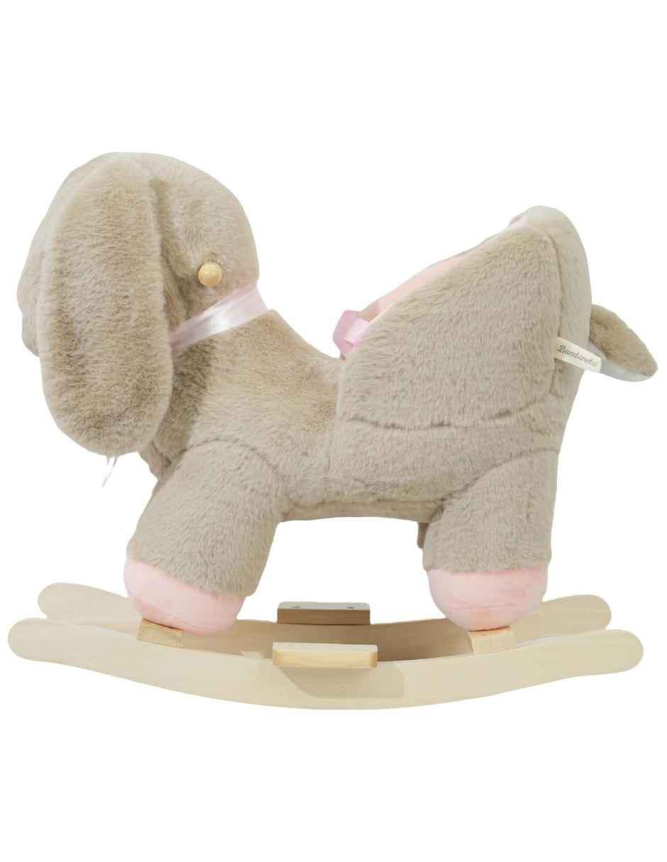Mecedora animalito peluche bambineto de madera 2