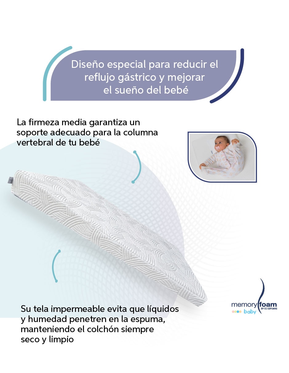 Colchón p/cuna Memory Foam Baby confort medio 4