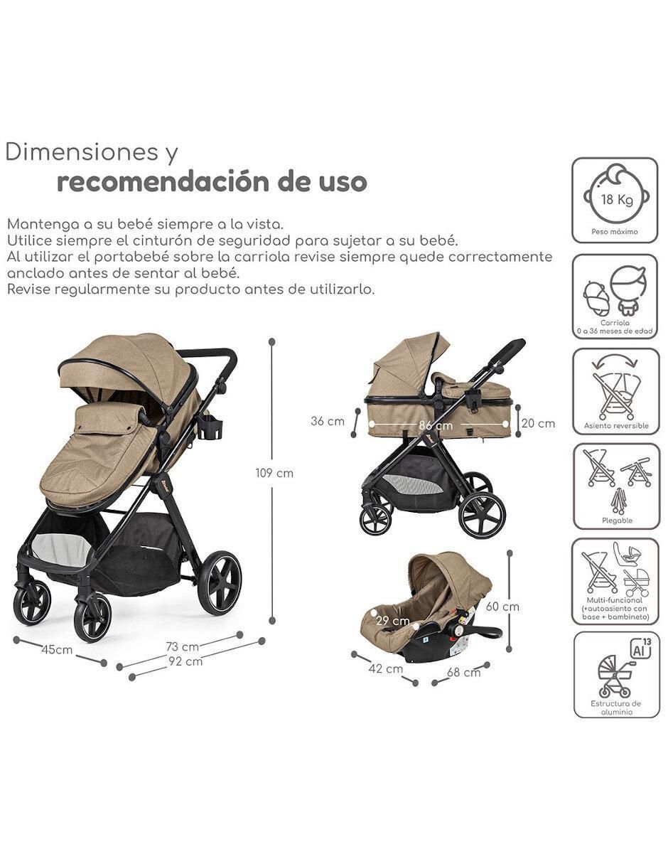 "carriola" con portabebé sin coleccion the baby shop "de" aluminio