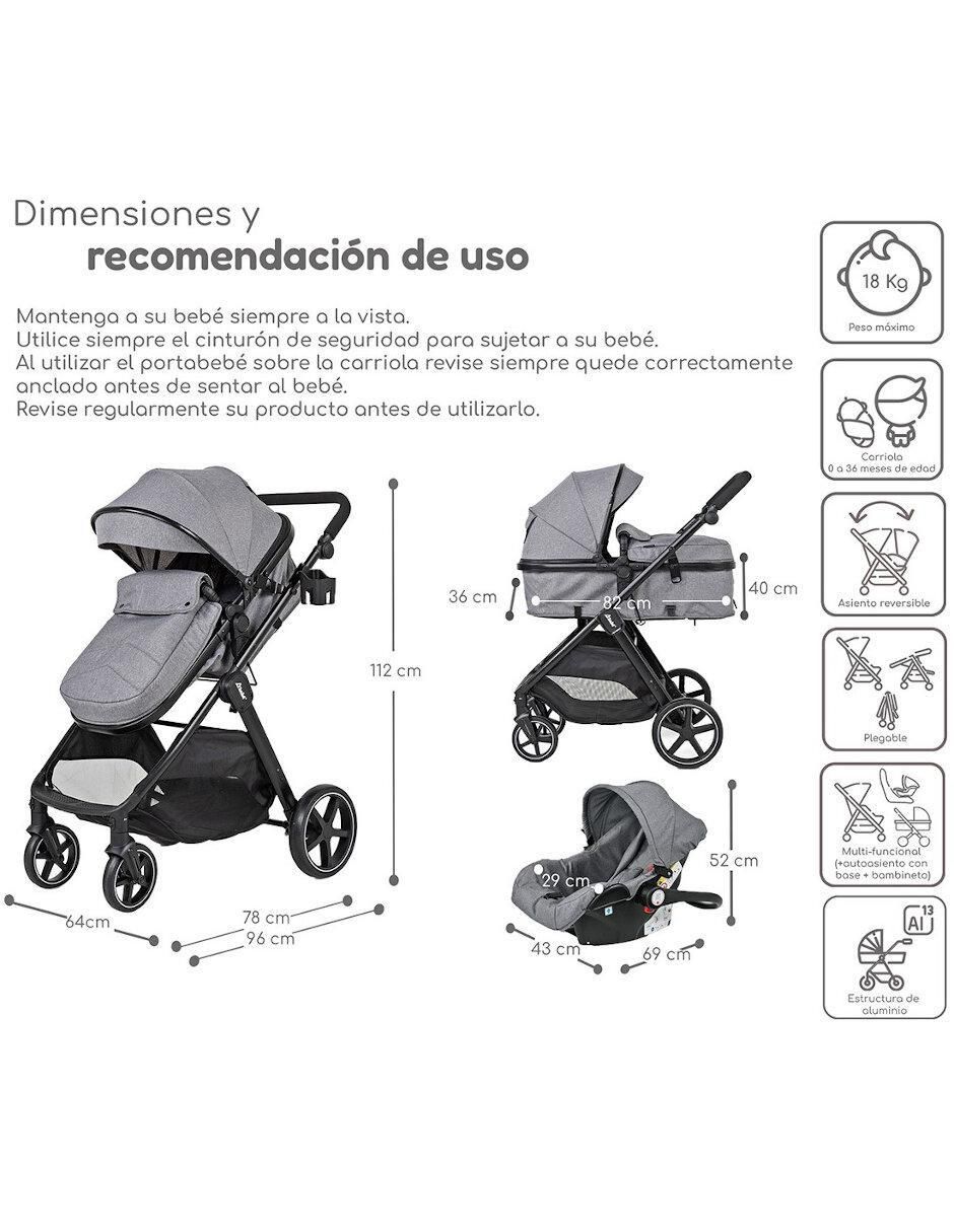 Carriola con portabebé plegable 3
