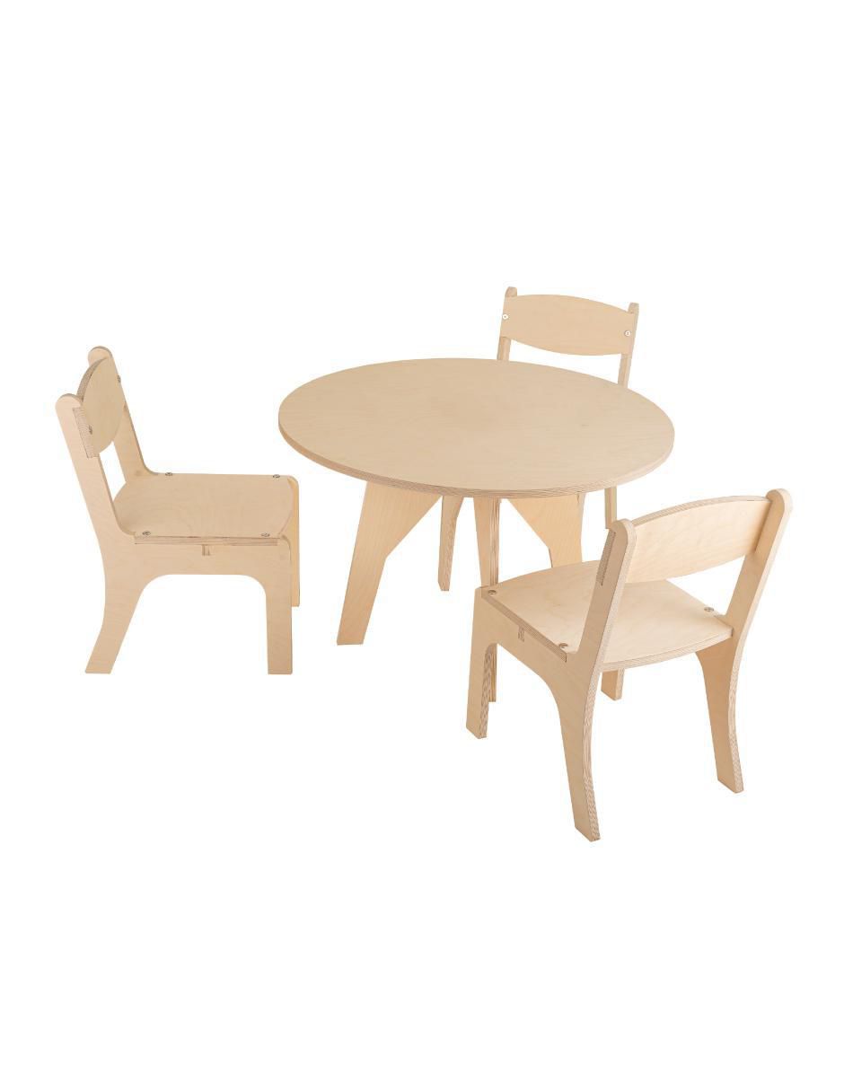 Mesa con silla armable Montessori infantil de madera