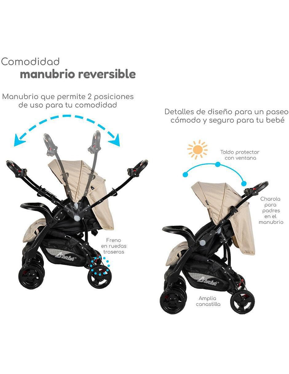 Carriola con portabebé plegable 3