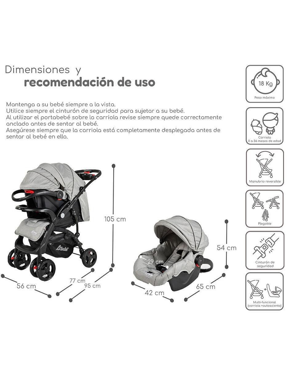 "carriola" con portabebé sin coleccion the baby shop "de" aluminio