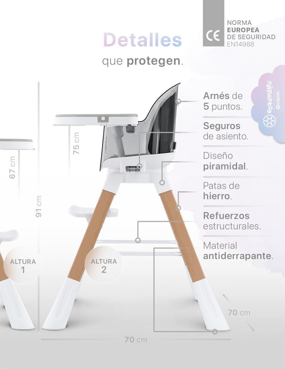 Silla alta esquimal 3 en 1 giratoria