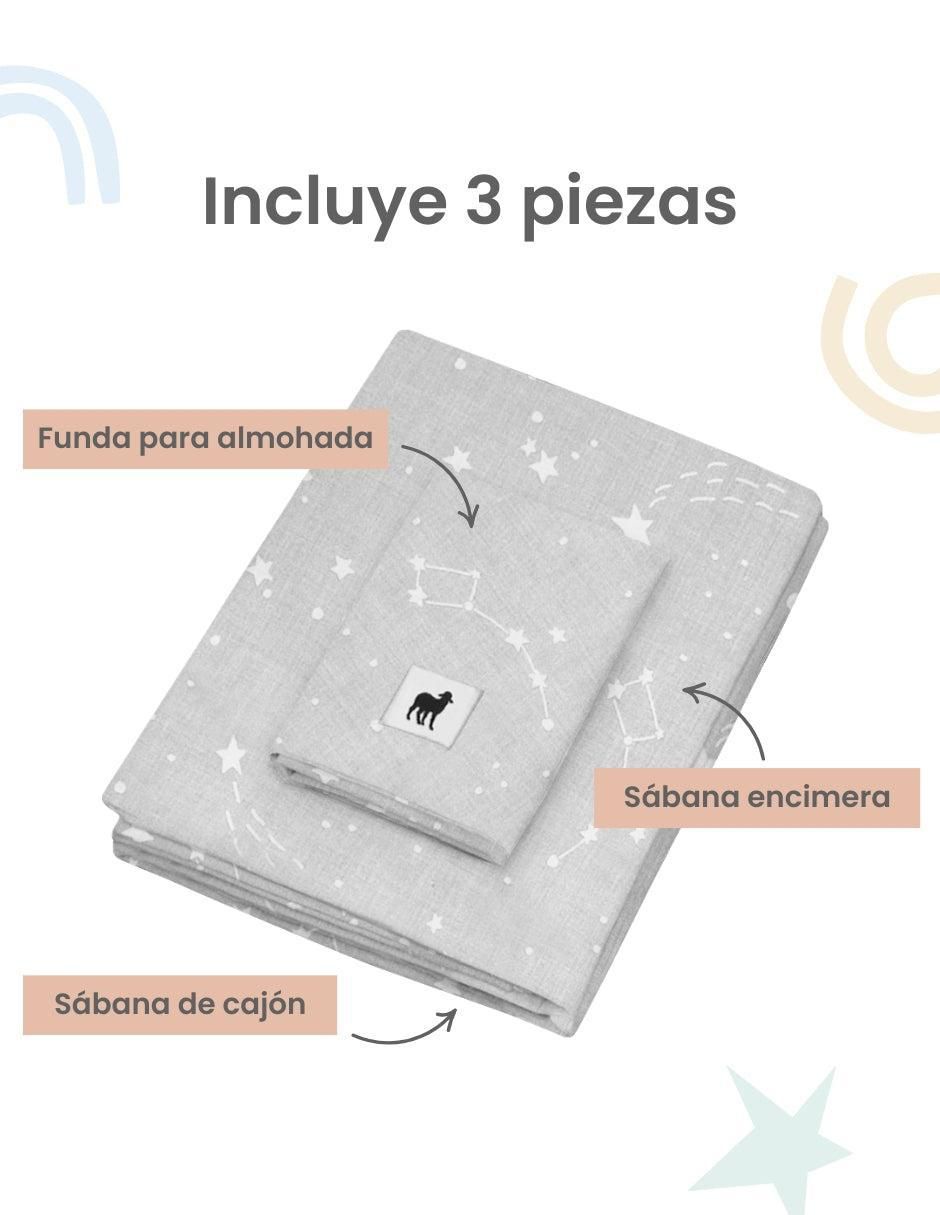 Juego de sábanas "de" algodón nap constelaciones - azul ar