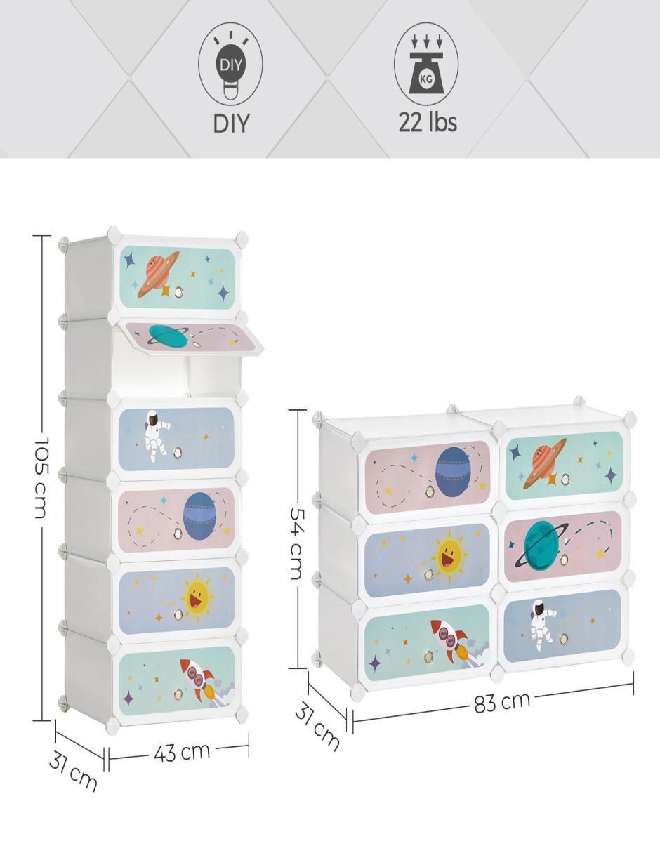 Set de organizador multiusos armable Damion 4