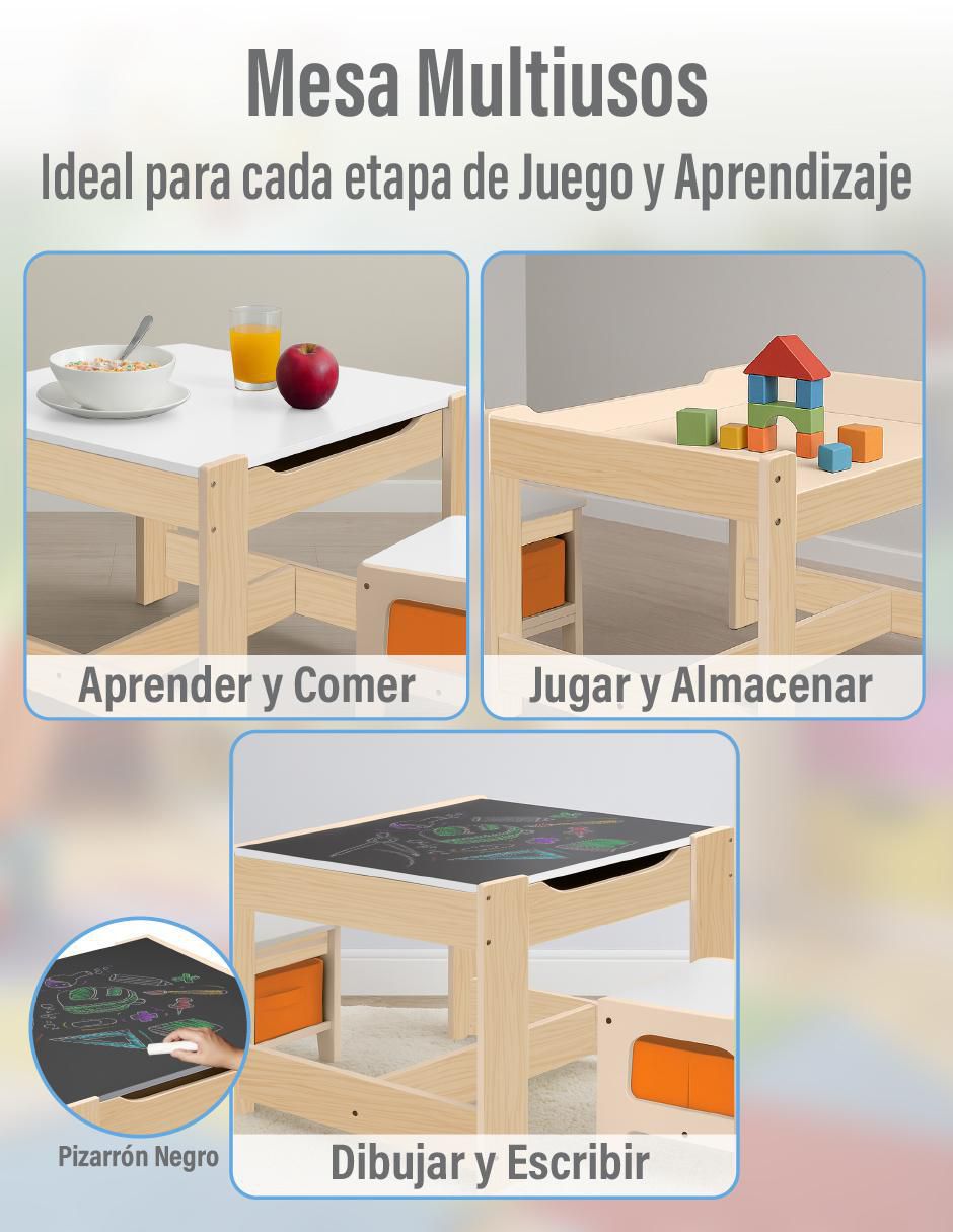 Set de mesa infantil kids house roots learning pebble "de" materialatt" 3 "piezas"