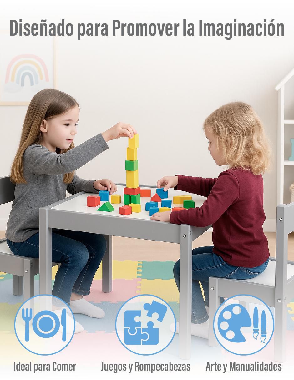 Set de mesa infantil kids house roots learning pebble "de" materialatt" 3 "piezas"