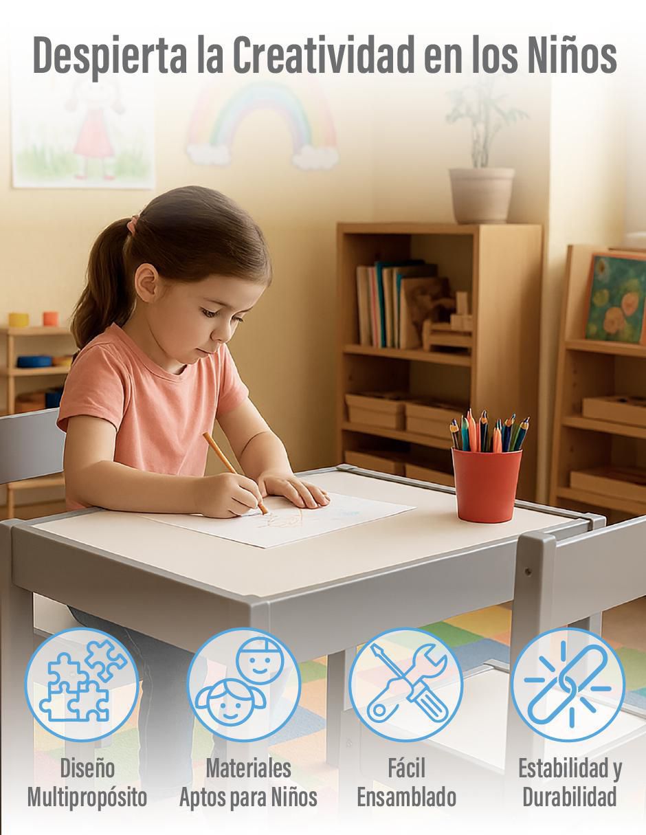Set de mesa infantil kids house roots learning pebble "de" materialatt" 3 "piezas"