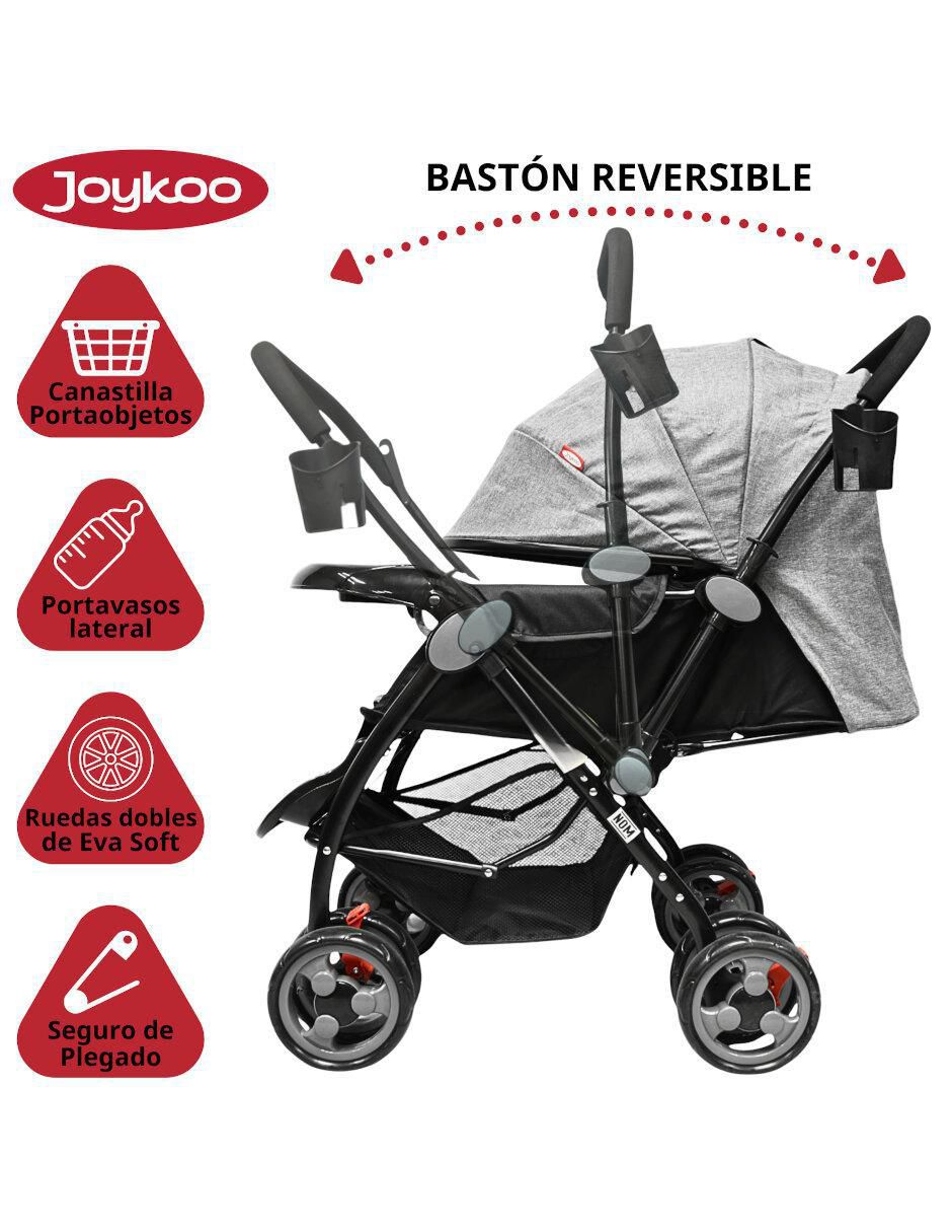"carriola" reversible plegable joykoo "de" acero inoxidable