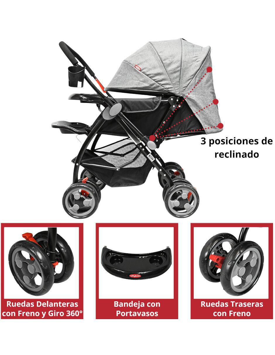 "carriola" reversible plegable joykoo "de" acero inoxidable