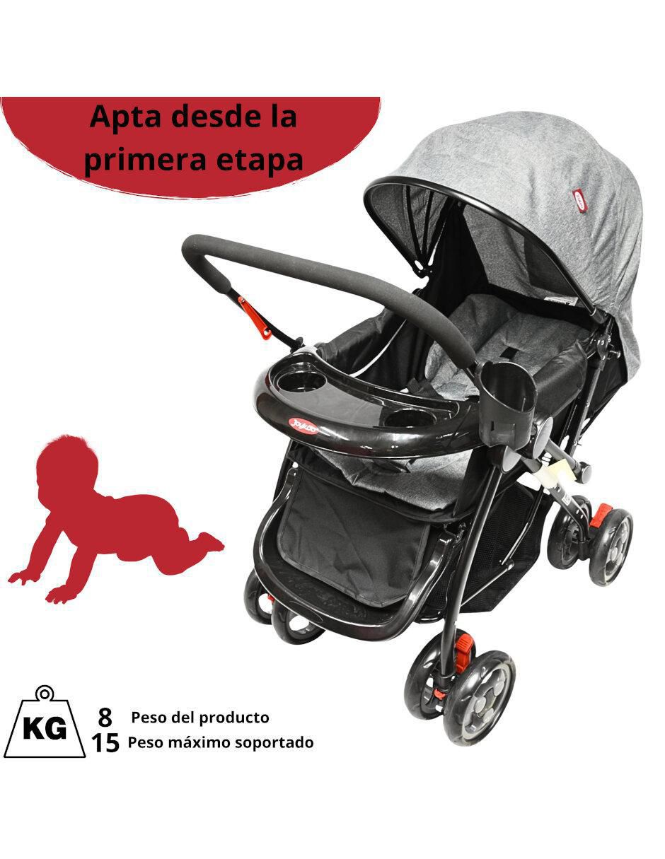 "carriola" reversible plegable joykoo "de" acero inoxidable