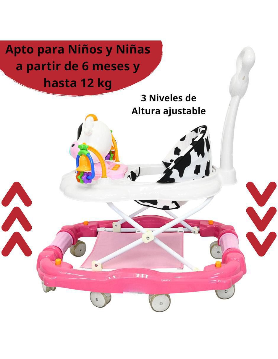 Andadera 2 en 1 unisex Diseño Vaca musical Vaca 4