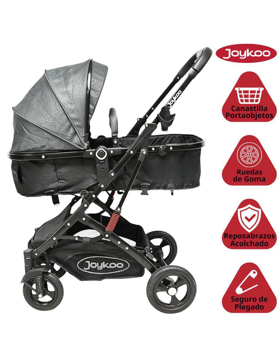 "carriola" reversible convertible a bambineto joykoo "de" acero inoxidable