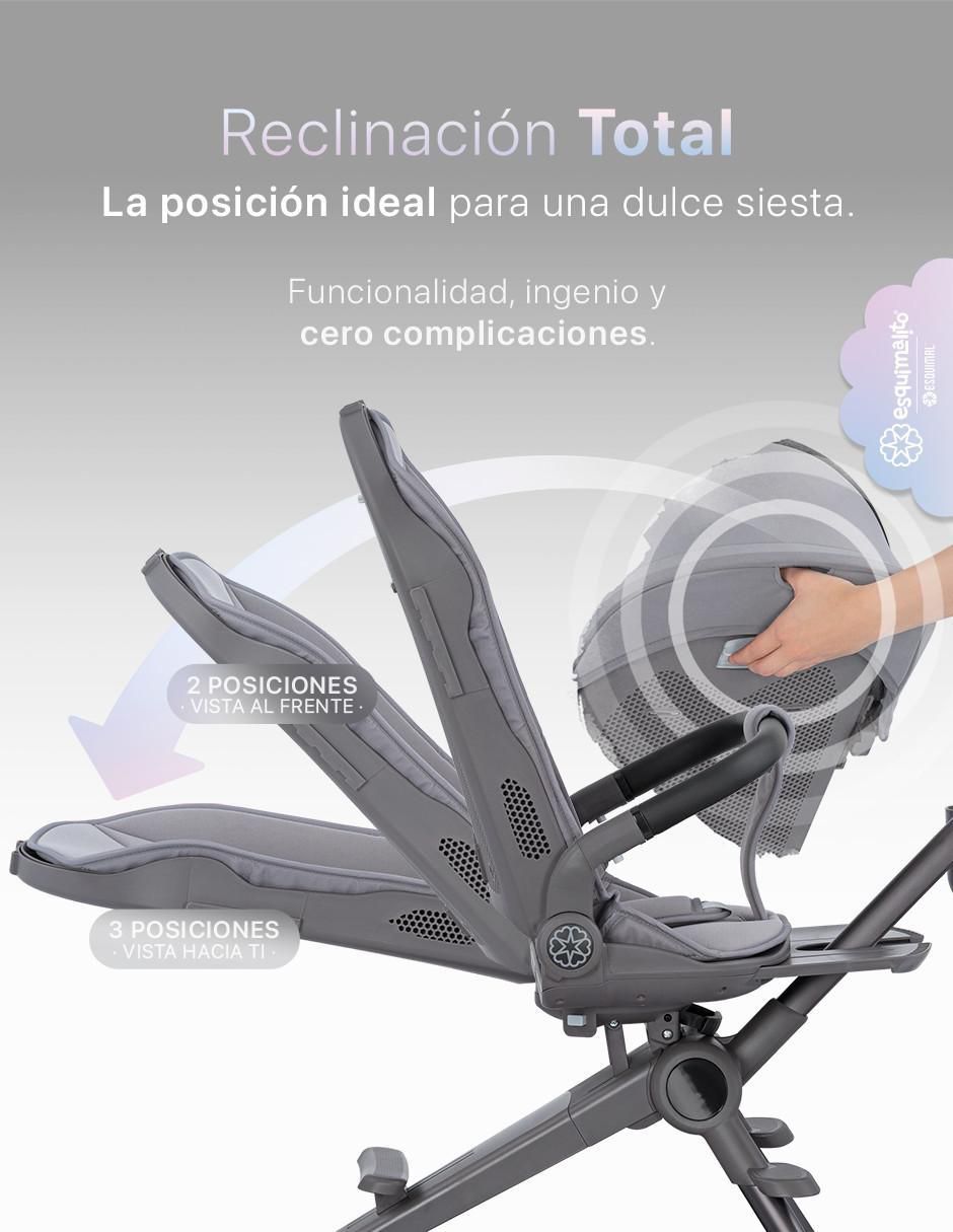 "carriola" reversible ligera 3 posiciones esquimal "de" aluminio