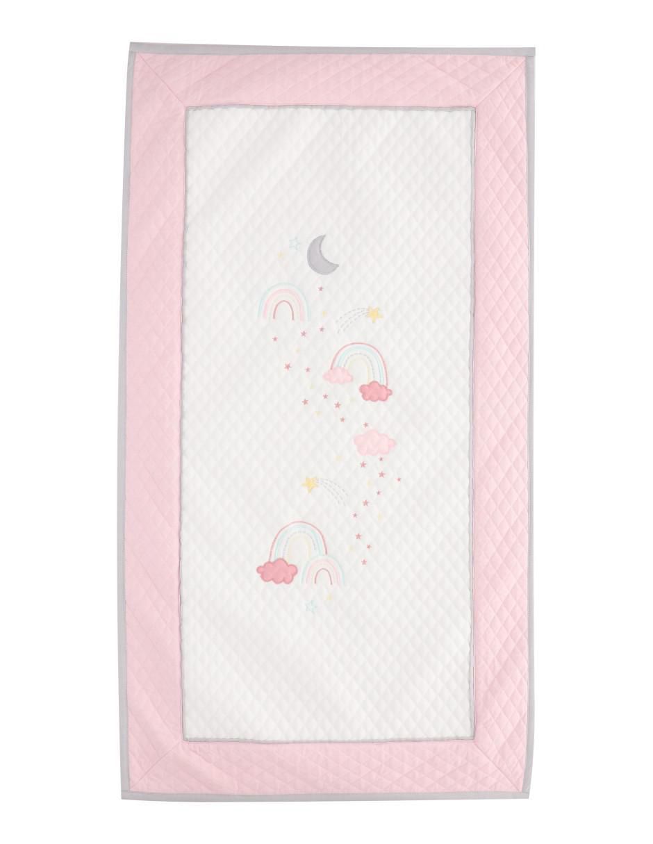 Juego de cuna arcoíris y nubes para bebé niña 4 piezas 2