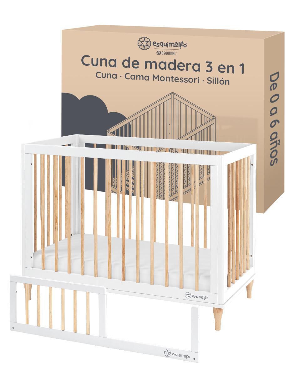 Cuna convertible 3 en 1 Cuna, Cama Montessori y Sillón Grow&fit Cuna convertible 3 en 1 Cuna, Cama Montessori y Sillón Grow&fit