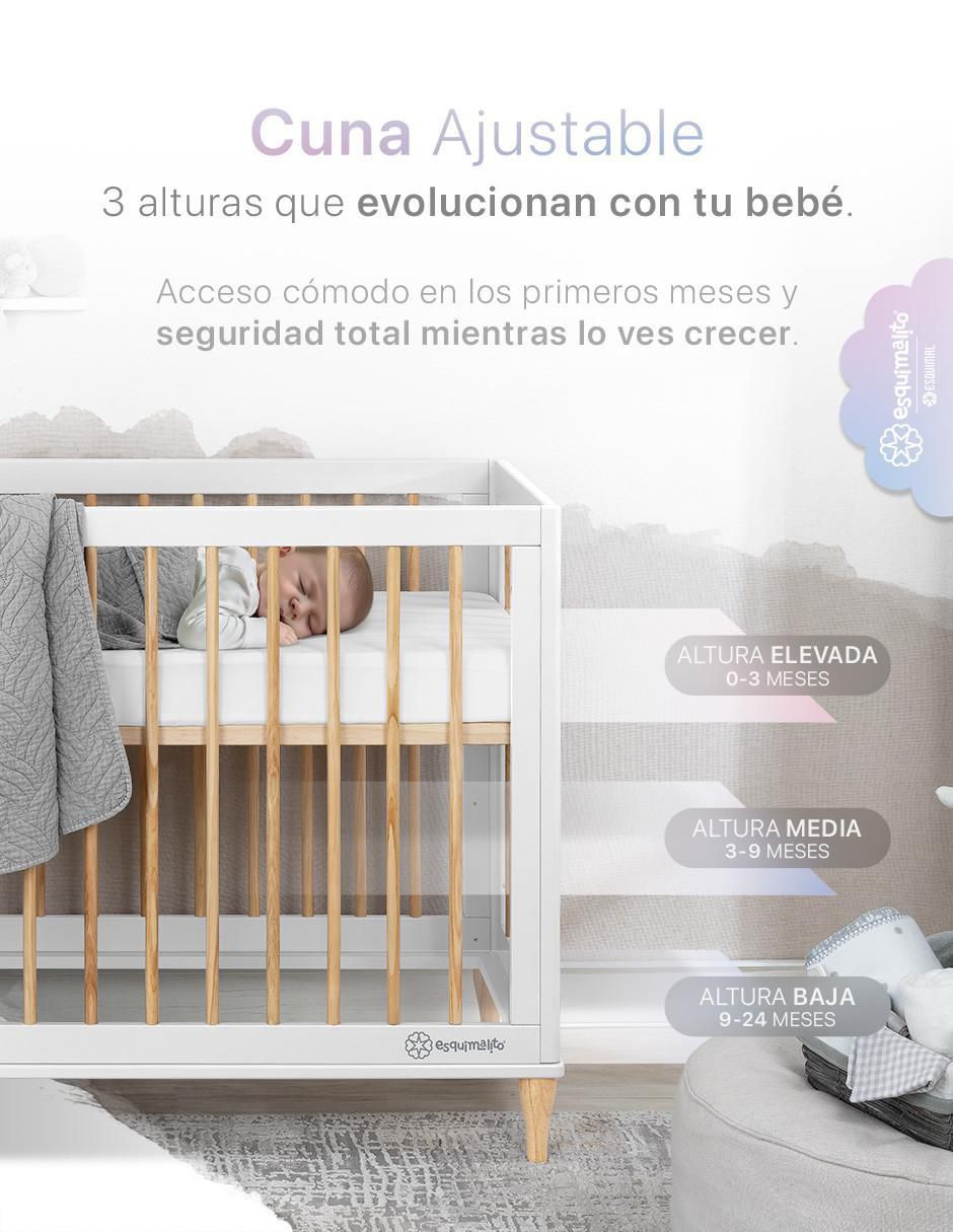 Cuna convertible 3 en 1 Cuna, Cama Montessori y Sillón Grow&fit 3