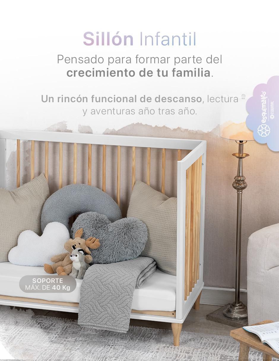 Cuna convertible 3 en 1 Cuna, Cama Montessori y Sillón Grow&fit 5
