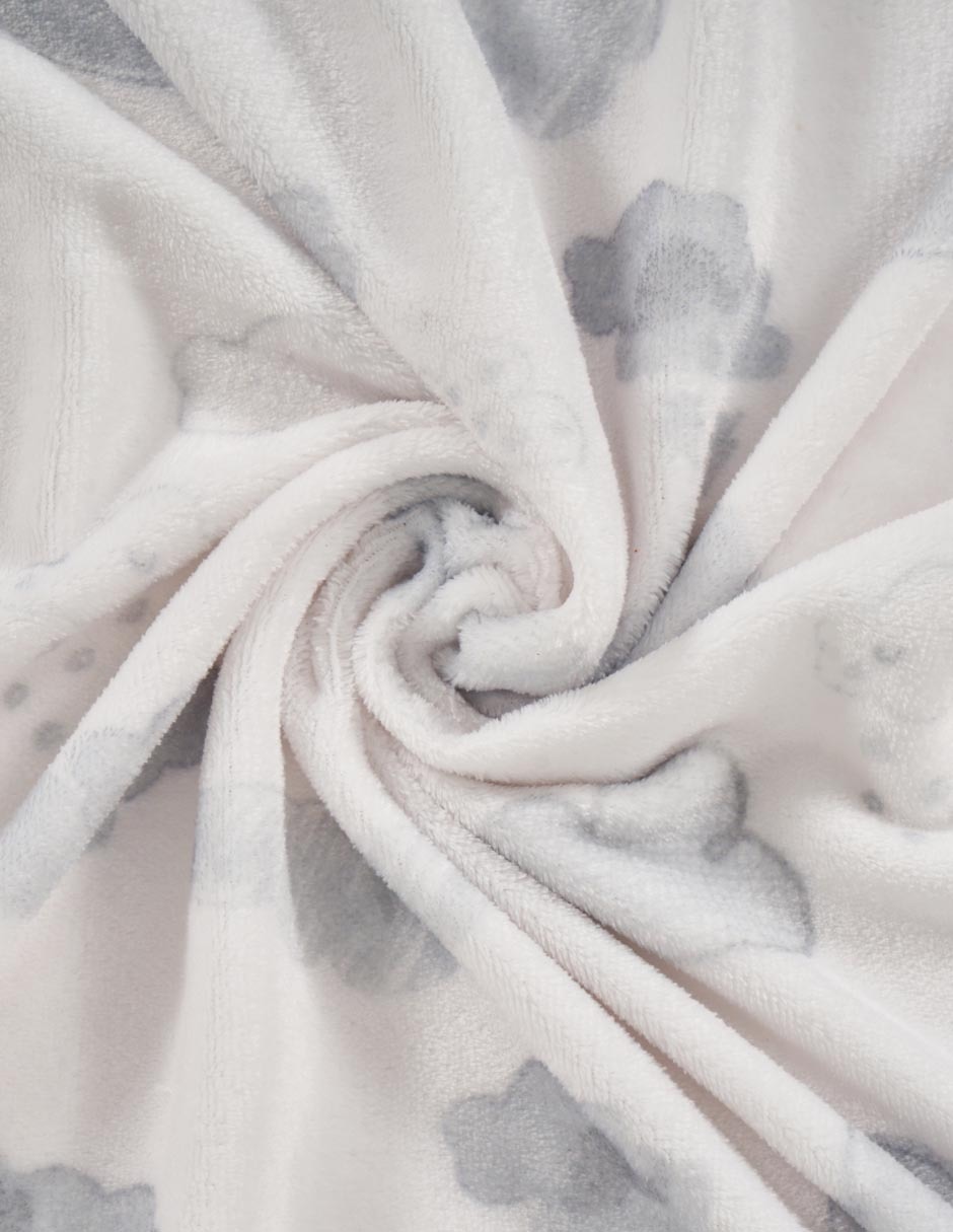 COBERTOR MON CARAMEL NUBES, GRIS CLARO
