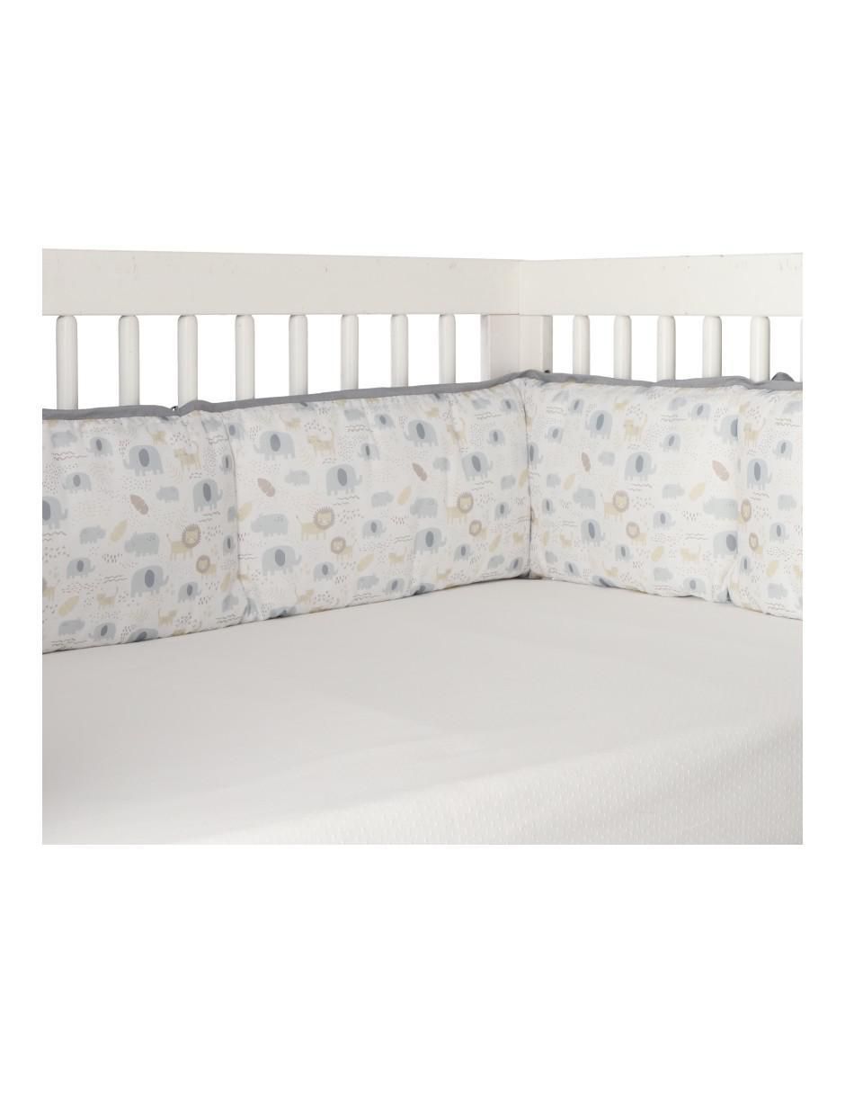Bumper Selva Gris y Beige infantil unisex 1 piezas 2
