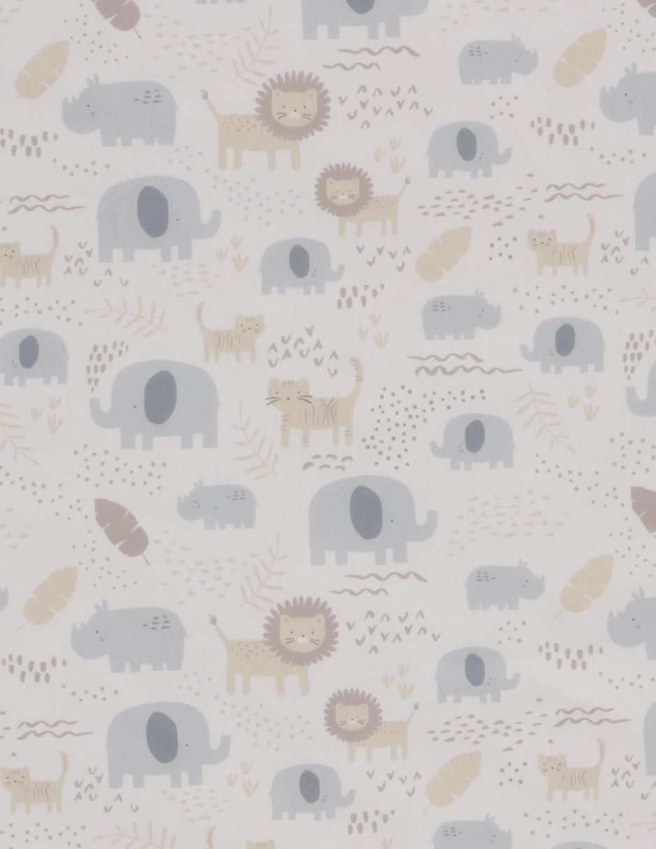 Bumper Selva Gris y Beige infantil unisex 1 piezas 5