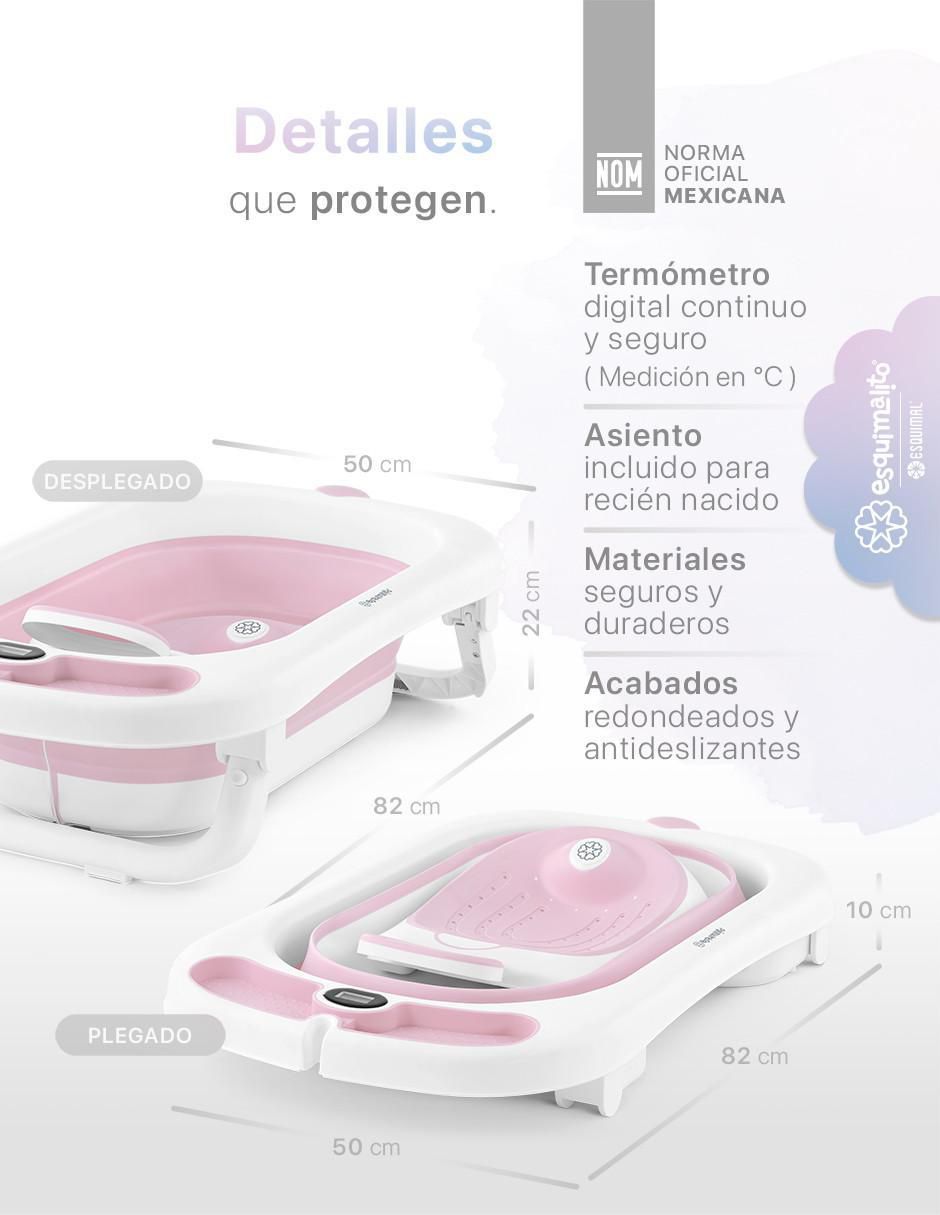 Bañera Plegable con Termómetro de polipropileno 6