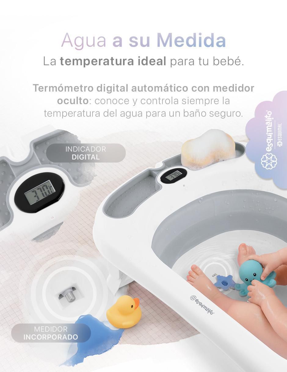 "tina/bañera" esquimal plegable con termómetro "de" polipropileno